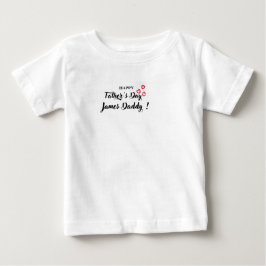 Personalisiertes Glückliches Vatertag Baby T-Shirt