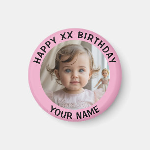 Personalisiertes Glückwunsch-zum-Geburtstag-Foto N Magnet