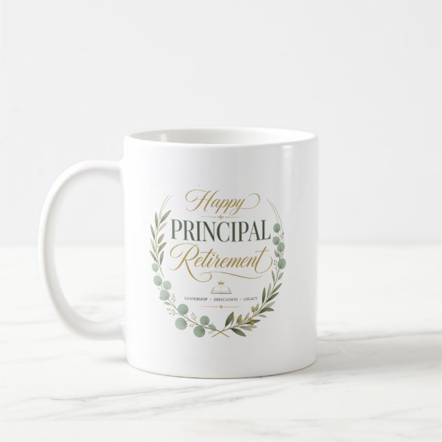 Personalisiertes Glückwunschgeschenk zum Ruhestand Kaffeetasse (Links)