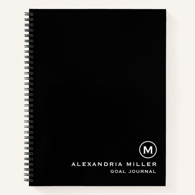 Personalisiertes Goal Tracker Journal Notizbuch (Vorderseite)