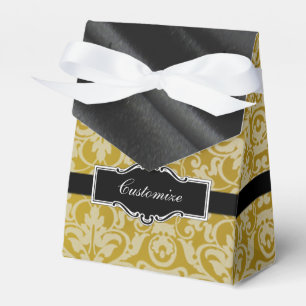 Personalisiertes Gold & Black Zent - Gefälligkeits Geschenkschachtel