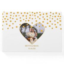 Personalisiertes Gold Confetti auf Weiß