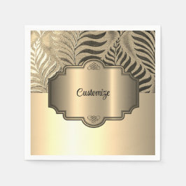 Personalisiertes Gold-Leaf-Motif 3 Serviette