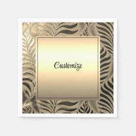 Personalisiertes Gold Leaf Motif Serviette