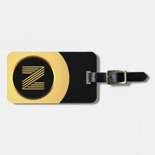 Personalisiertes Gold Mit Monogramm Letter Z Gepäc Gepäckanhänger