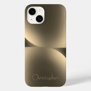 Personalisiertes Gold Radial Texture iPhone 15 Case-Mate iPhone 14 Hülle