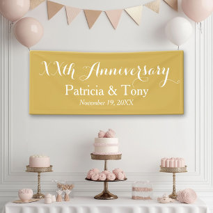 Personalisiertes Gold zum Hochzeitstag Banner