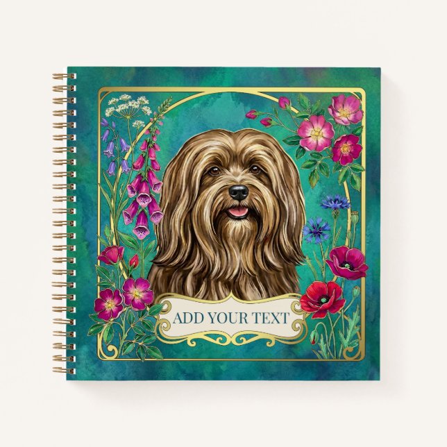 Personalisiertes Golden Lhasa Apso Notizbuch (Vorderseite)