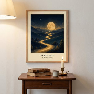 Personalisiertes Golden Path Kunstposter Poster