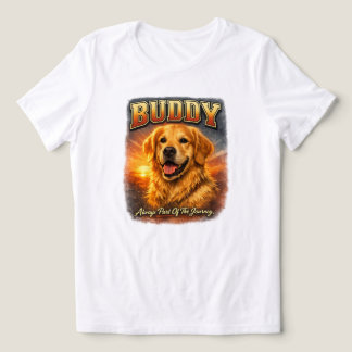 Personalisiertes Golden Retriever Bootleg Style Sh Tri-Blend Shirt