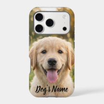 Personalisiertes Golden Retriever-Foto und Name 