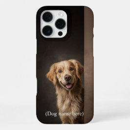 Personalisiertes Golden Retriever-Porträt iPhone 16 Pro Max Hülle