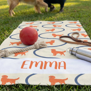 Personalisiertes Golden Retriever-Strandtuch Strandtuch