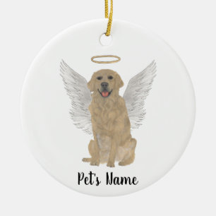 Personalisiertes Golden Retriever Sympathie-Andenk Keramik Ornament