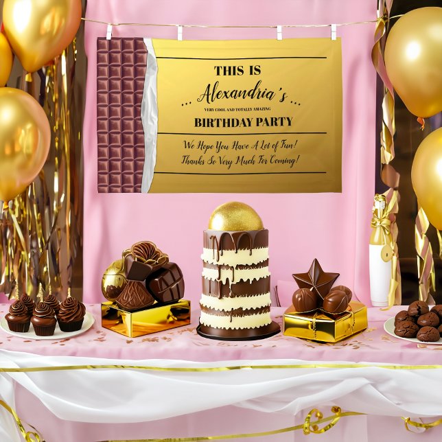 Personalisiertes Golden Ticket Party Banner (Von Creator hochgeladen)
