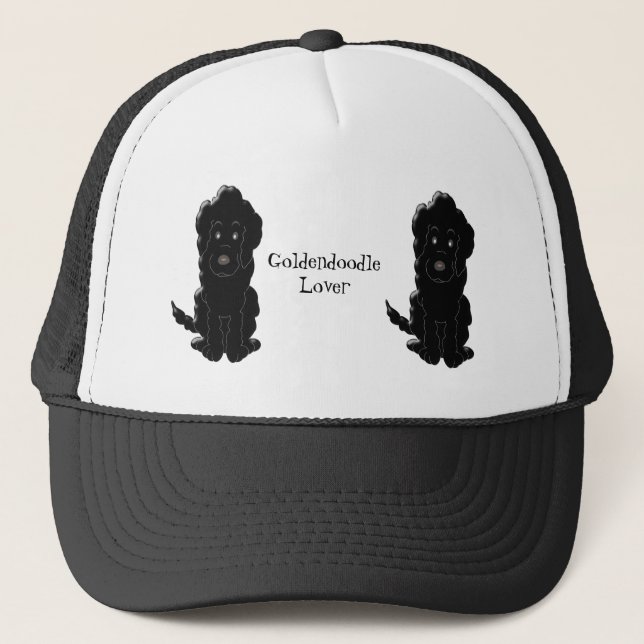 Personalisiertes Goldendoodle-Doodle-Design Truckerkappe (Vorderseite)