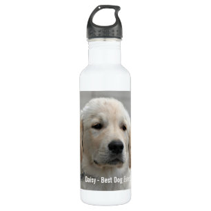 Personalisiertes goldener Retriever-HundeFoto und Trinkflasche