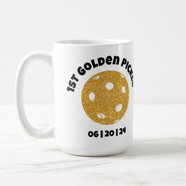 Personalisiertes Goldenes Picklauge Goldenes Pickl Kaffeetasse (Links)