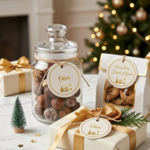 Personalisiertes goldenes Weihnachten
