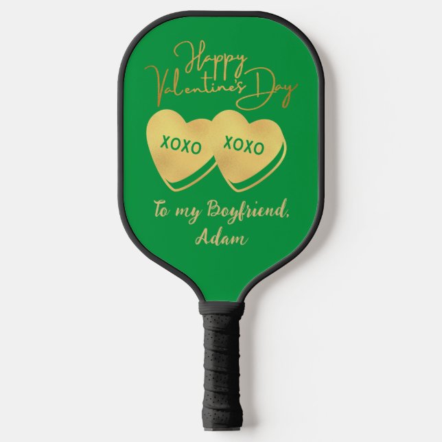 personalisiertes Goldpaar Pickleball Schläger (Vorderseite)