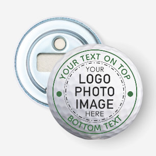Personalisiertes Golf Ball Foto Logo Flaschenöffner