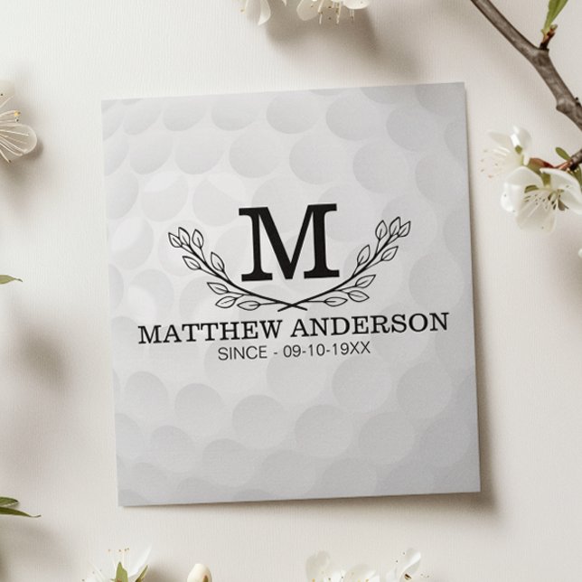 Personalisiertes Golf Ball Muster Name Monogramm A (Von Creator hochgeladen)