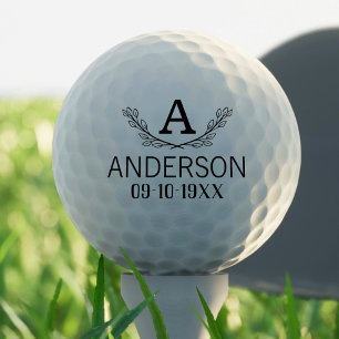 Personalisiertes Golf Ball Muster Name Monogramm A