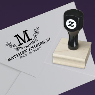Personalisiertes Golf Ball Muster Name Monogramm A Gummistempel