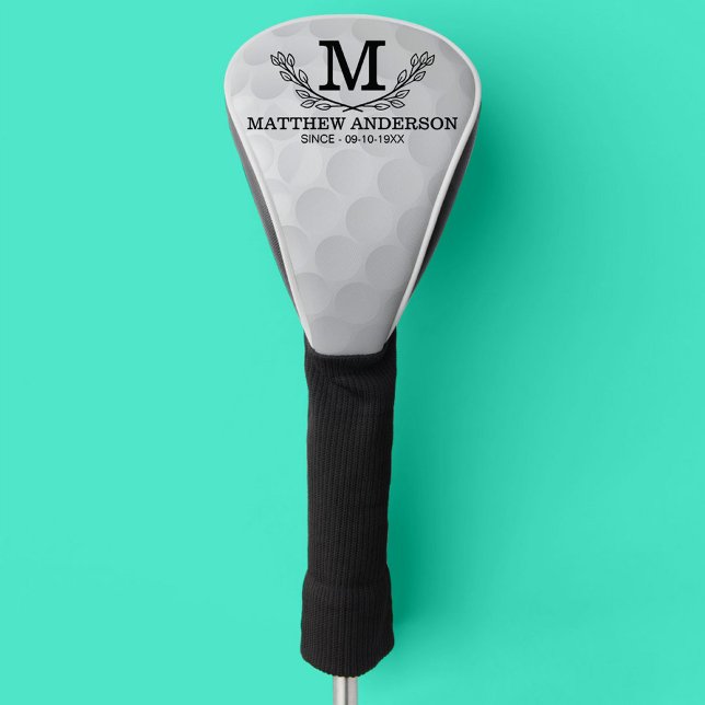 Personalisiertes Golf Ball Muster Name Monogramm A Headcover (Von Creator hochgeladen)