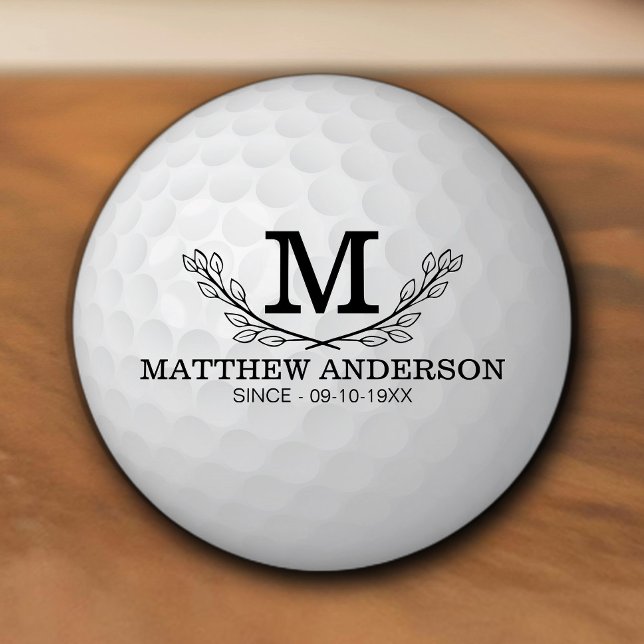 Personalisiertes Golf Ball Muster Name Monogramm A Keramikknauf (Von Creator hochgeladen)