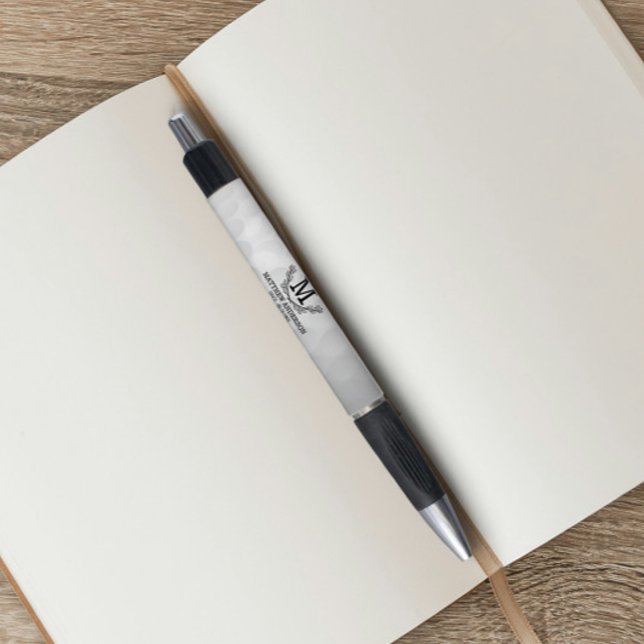 Personalisiertes Golf Ball Muster Name Monogramm A Kugelschreiber (Von Creator hochgeladen)