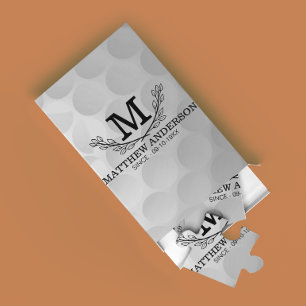 Personalisiertes Golf Ball Muster Name Monogramm A Puzzle