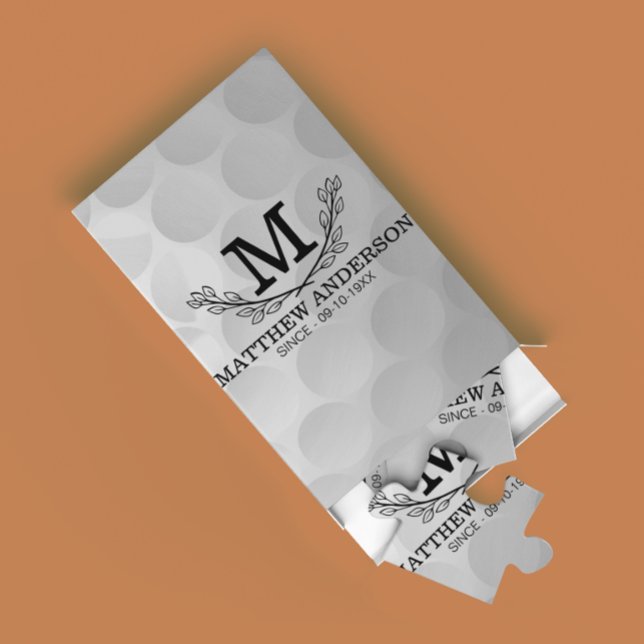 Personalisiertes Golf Ball Muster Name Monogramm A Puzzle (Von Creator hochgeladen)