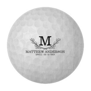 Personalisiertes Golf Ball Muster Name Monogramm A Schneidebrett