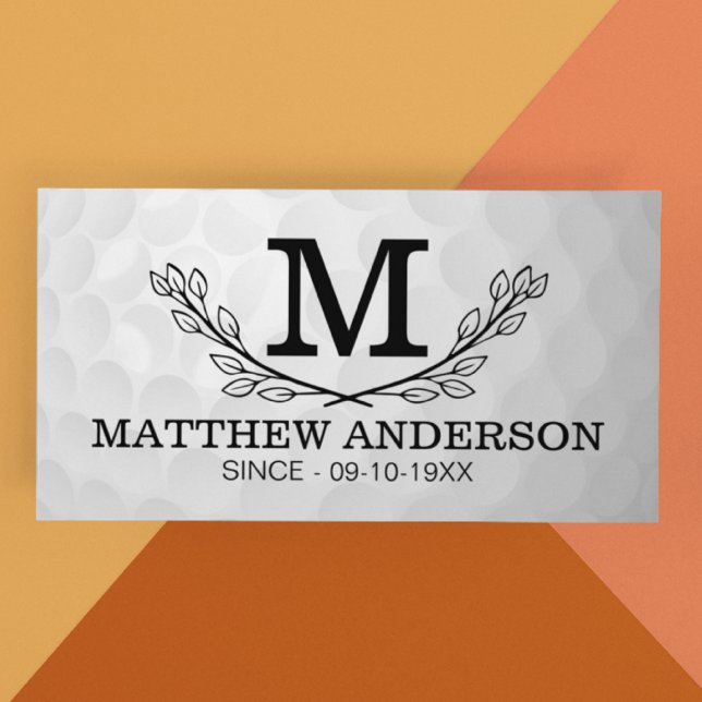 Personalisiertes Golf Ball Muster Name Monogramm A Seidenpapier (Von Creator hochgeladen)