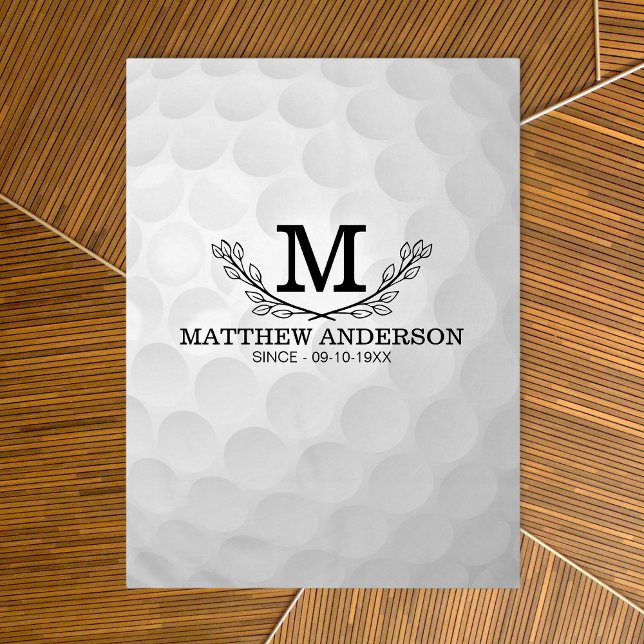 Personalisiertes Golf Ball Muster Name Monogramm A Tischdecke (Von Creator hochgeladen)