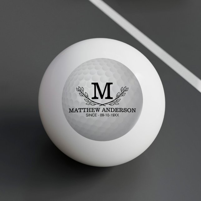 Personalisiertes Golf Ball Muster Name Monogramm A Tischtennisball (Von Creator hochgeladen)
