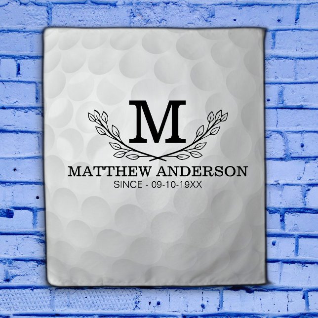 Personalisiertes Golf Ball Muster Name Monogramm A Wandteppich (Von Creator hochgeladen)