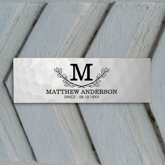 Personalisiertes Golf Ball Muster Name Monogramm A Yogamatte (Von Creator hochgeladen)
