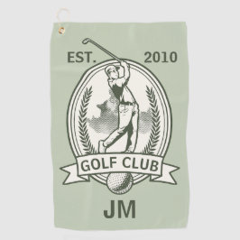 Personalisiertes Golf Club Monogramm-Design mit Go Golfhandtuch