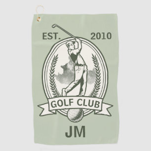 Personalisiertes Golf Club Monogramm-Design mit Go Golfhandtuch