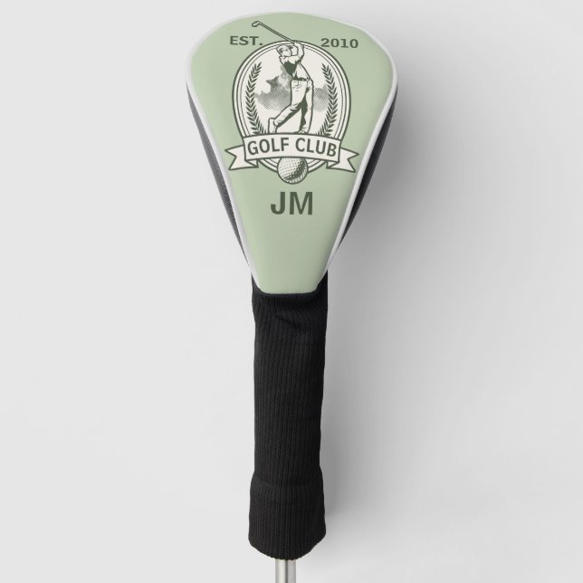 Personalisiertes Golf Club Monogramm-Design mit Go Headcover (Vorderseite)