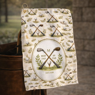 Personalisiertes Golf-Daddy-Bestes-von-Par-Monogra Golfhandtuch
