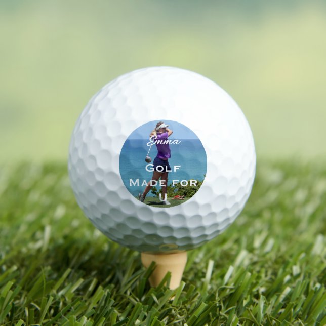 Personalisiertes Golf-Foto-Geschenk – Benutzerdefi Golfball (Insitu T-Shirt)