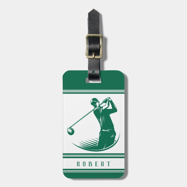 Personalisiertes Golf Gepäckanhänger (Vorderseite vertikal)