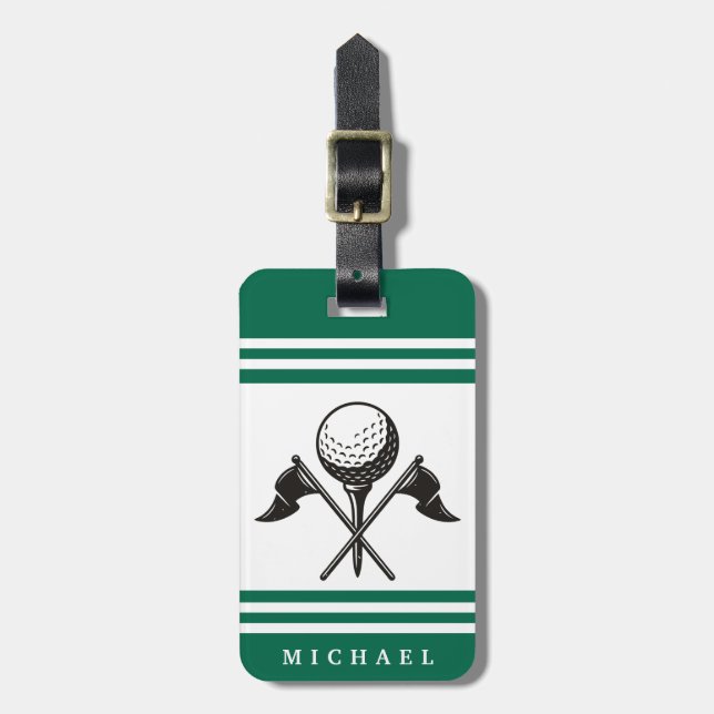 Personalisiertes Golf  Gepäckanhänger (Vorderseite vertikal)