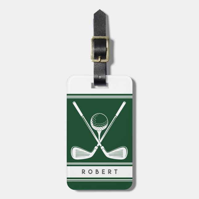Personalisiertes Golf Gepäckanhänger (Vorderseite vertikal)