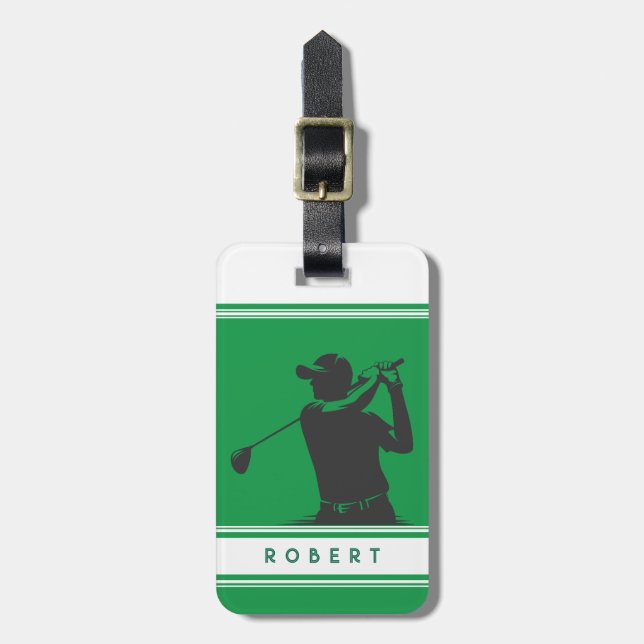 Personalisiertes Golf Gepäckanhänger (Vorderseite vertikal)