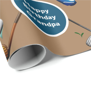 Personalisiertes Golf Geschenkpapier