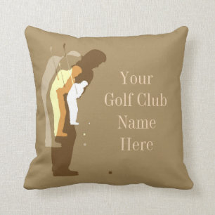 Personalisiertes Golf-Klubhaus-Goldthrow-Kissen Kissen